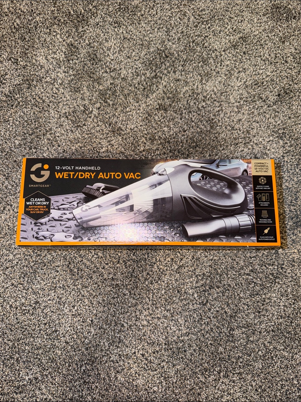 SmartGear 12V Handheld Wet/Dry Auto Vac - Black